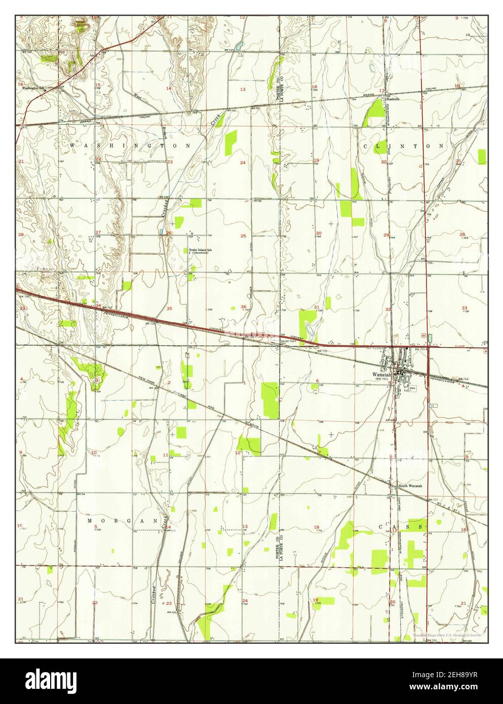 Map of wanatah hires stock photography and images Alamy
