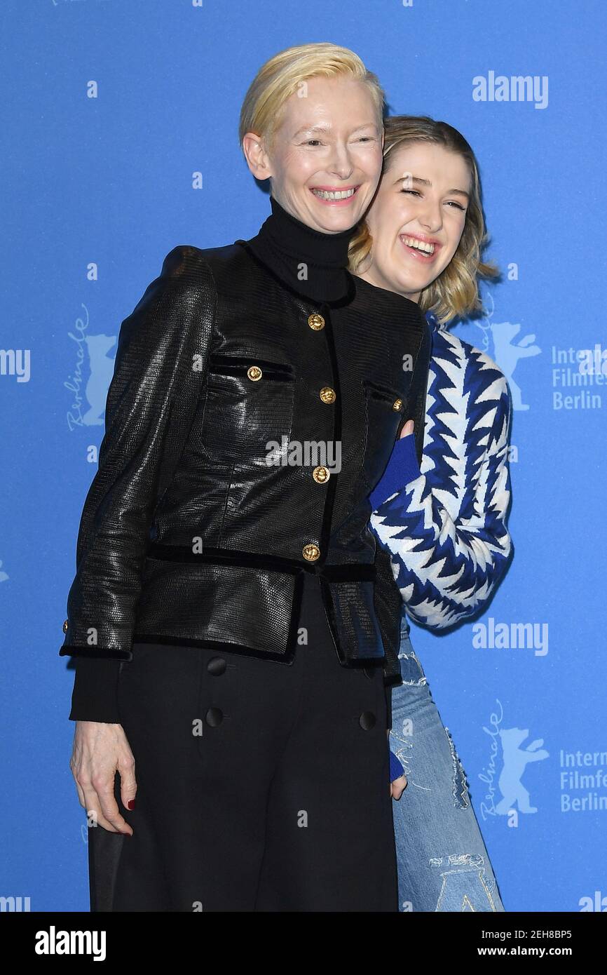 Tilda Swinton & Honor Swinton-Byrne attend a photocall for The Souvenir during the 69th Berlinale International Film Festival. © Paul Treadway Stock Photo