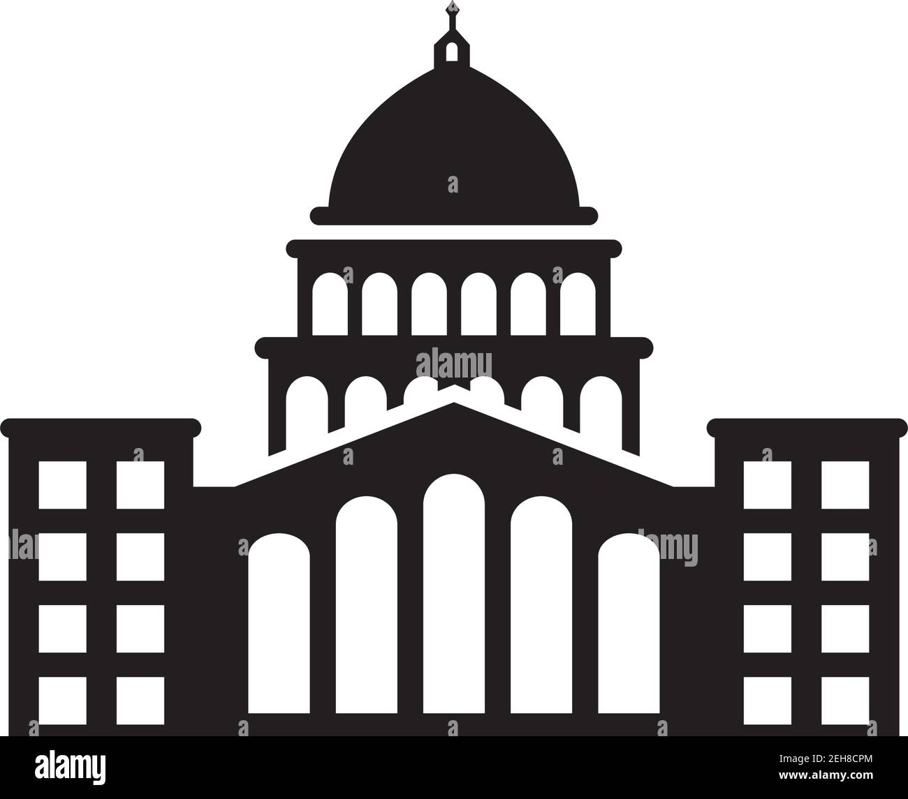 Capitol building icon design template vector isolated illustration