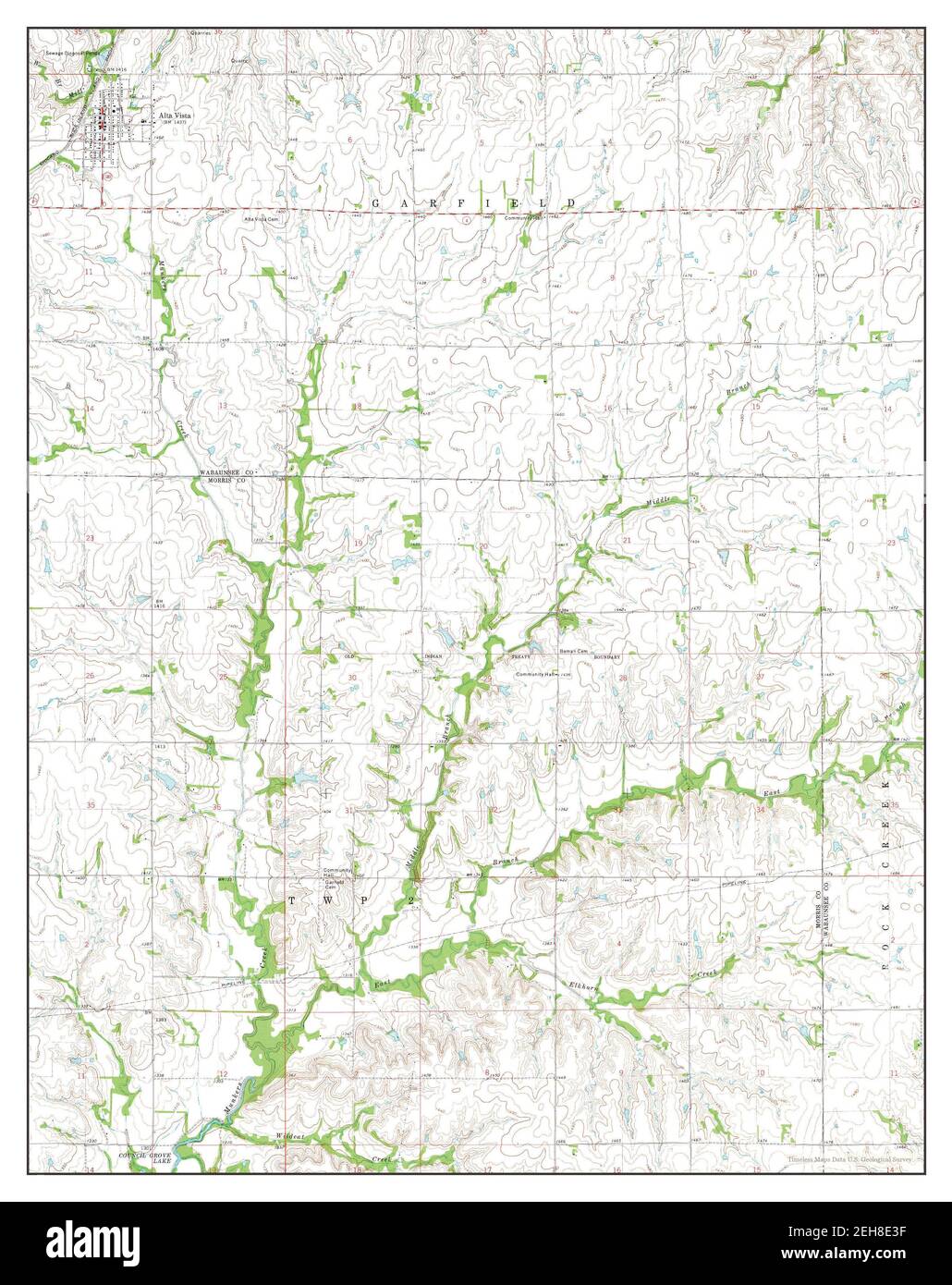 Alta Vista, Kansas, map 1971, 124000, United States of America by