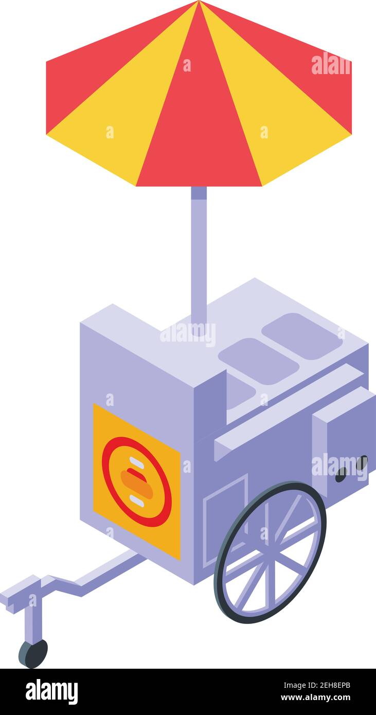 Cart for baking icon. Isometric of cart for baking vector icon for web ...