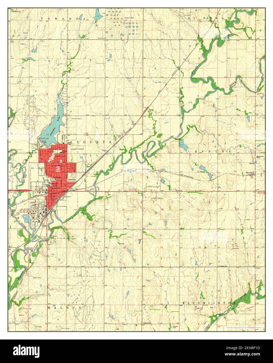 Augusta kansas map hi-res stock photography and images - Alamy