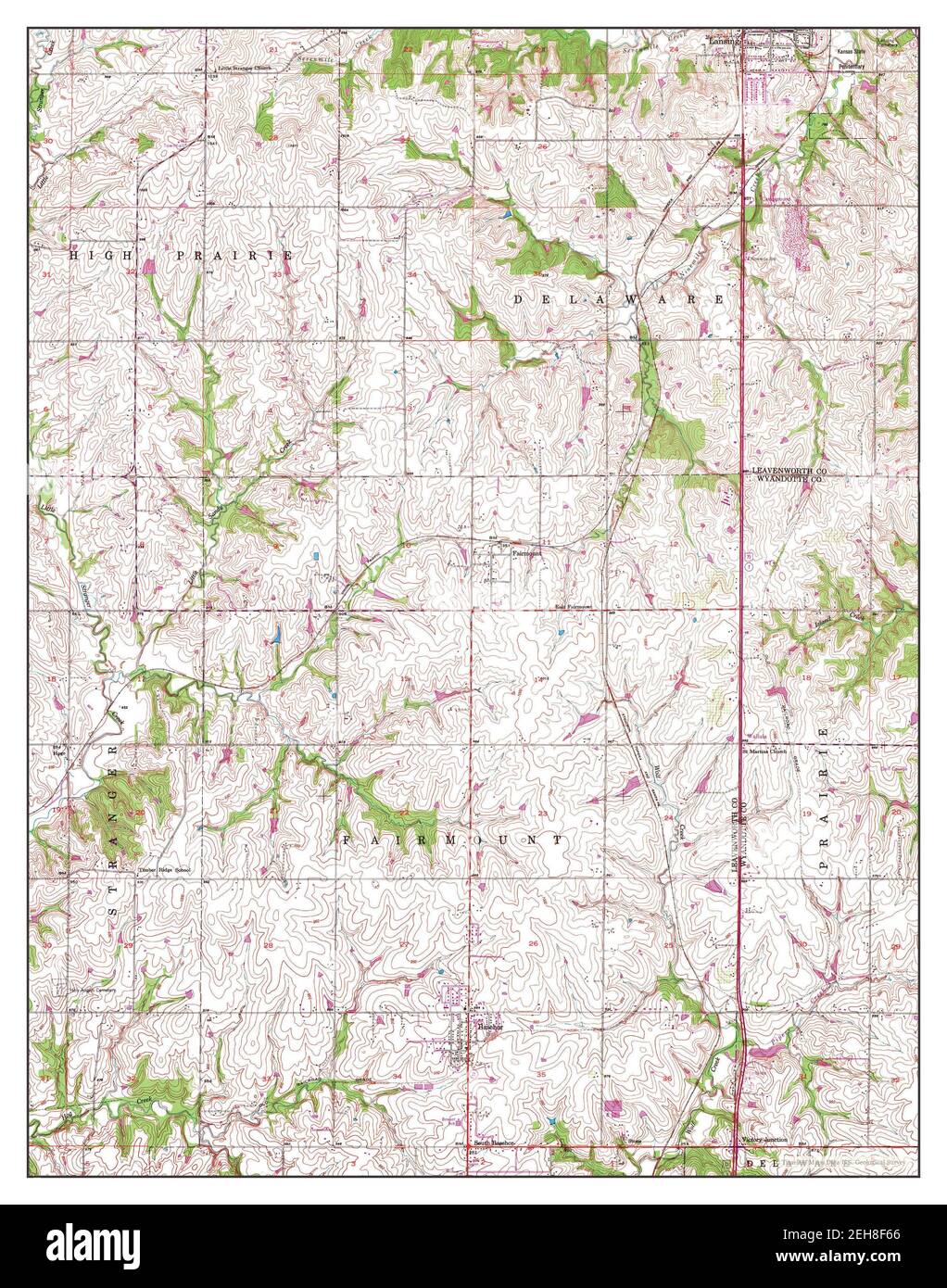 Basehor, Kansas, map 1950, 124000, United States of America by