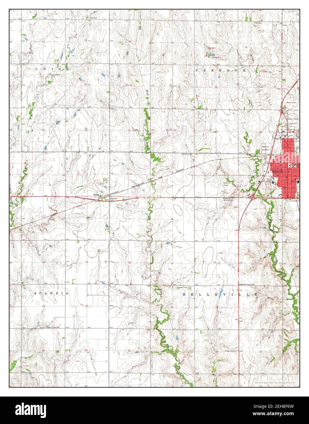 Belleville kansas map Cut Out Stock Images & Pictures Alamy