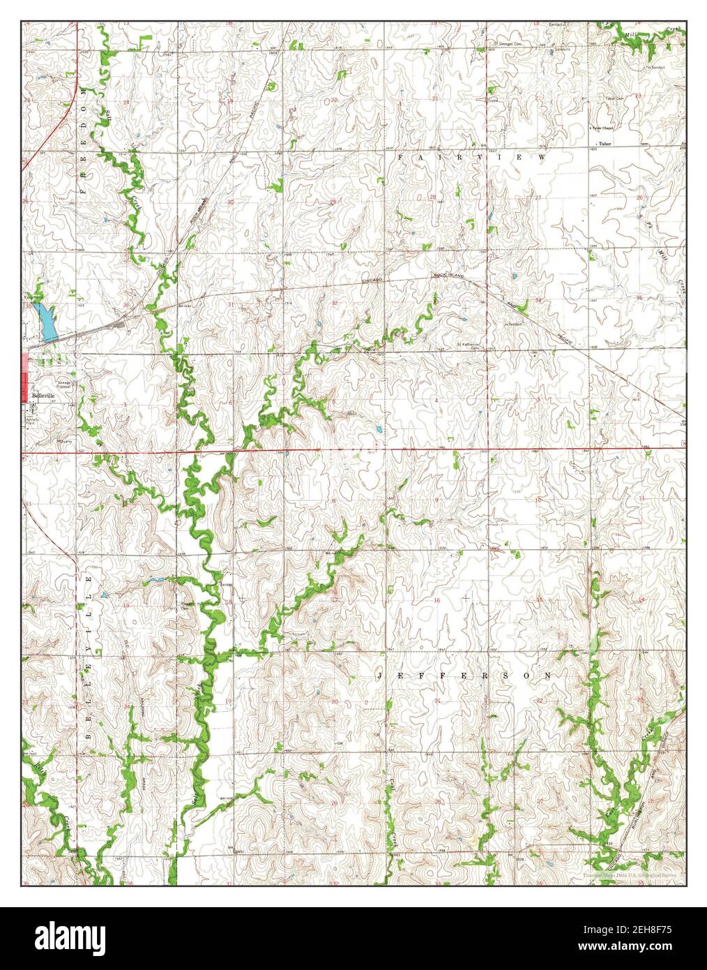 Belleville SE, Kansas, map 1966, 124000, United States of America by