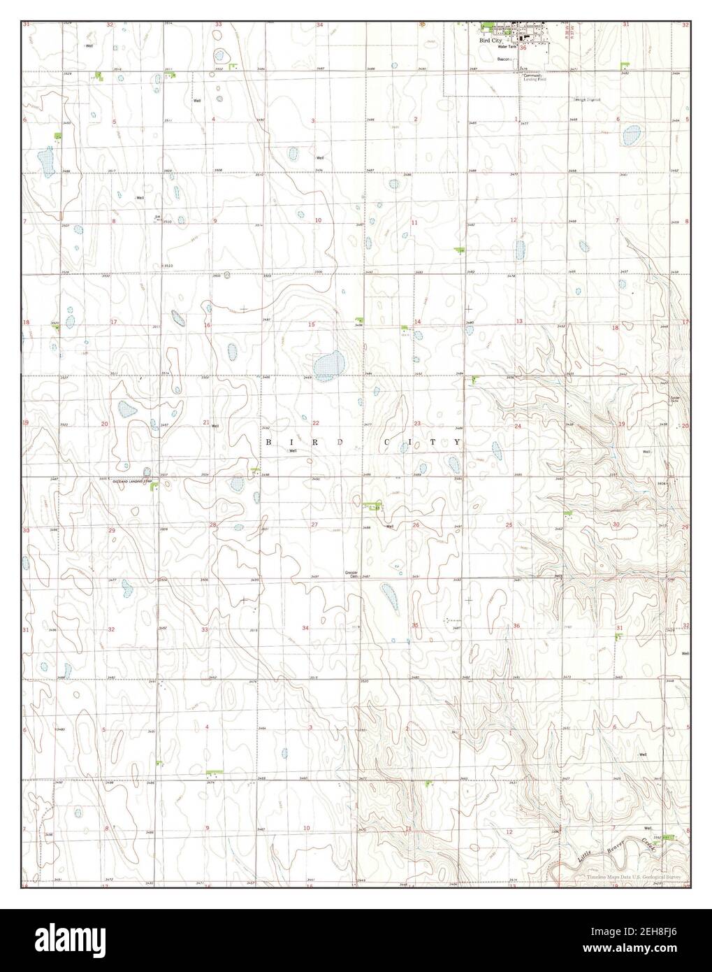 Bird City South, Kansas, map 1981, 124000, United States of America by