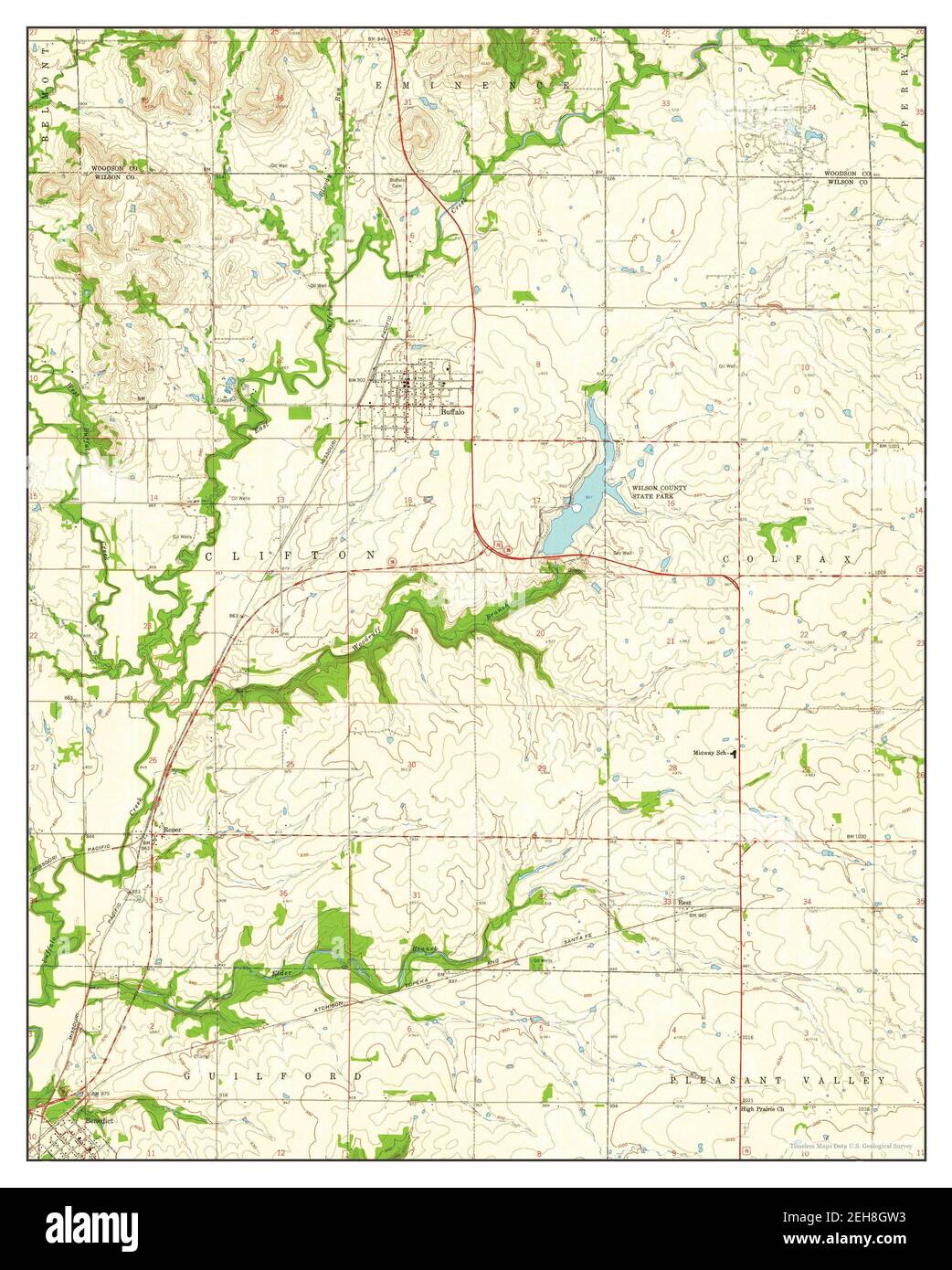 Buffalo, Kansas, map 1959, 124000, United States of America by
