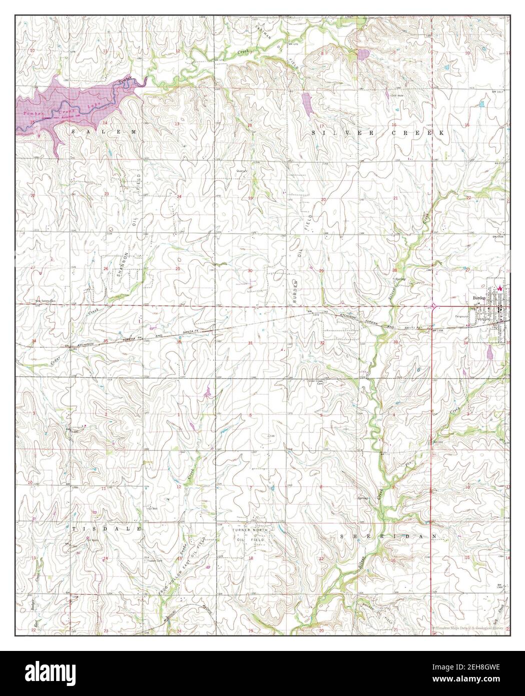 Burden, Kansas, map 1964, 1:24000, United States of America by Timeless Maps, data U.S. Geological Survey Stock Photo