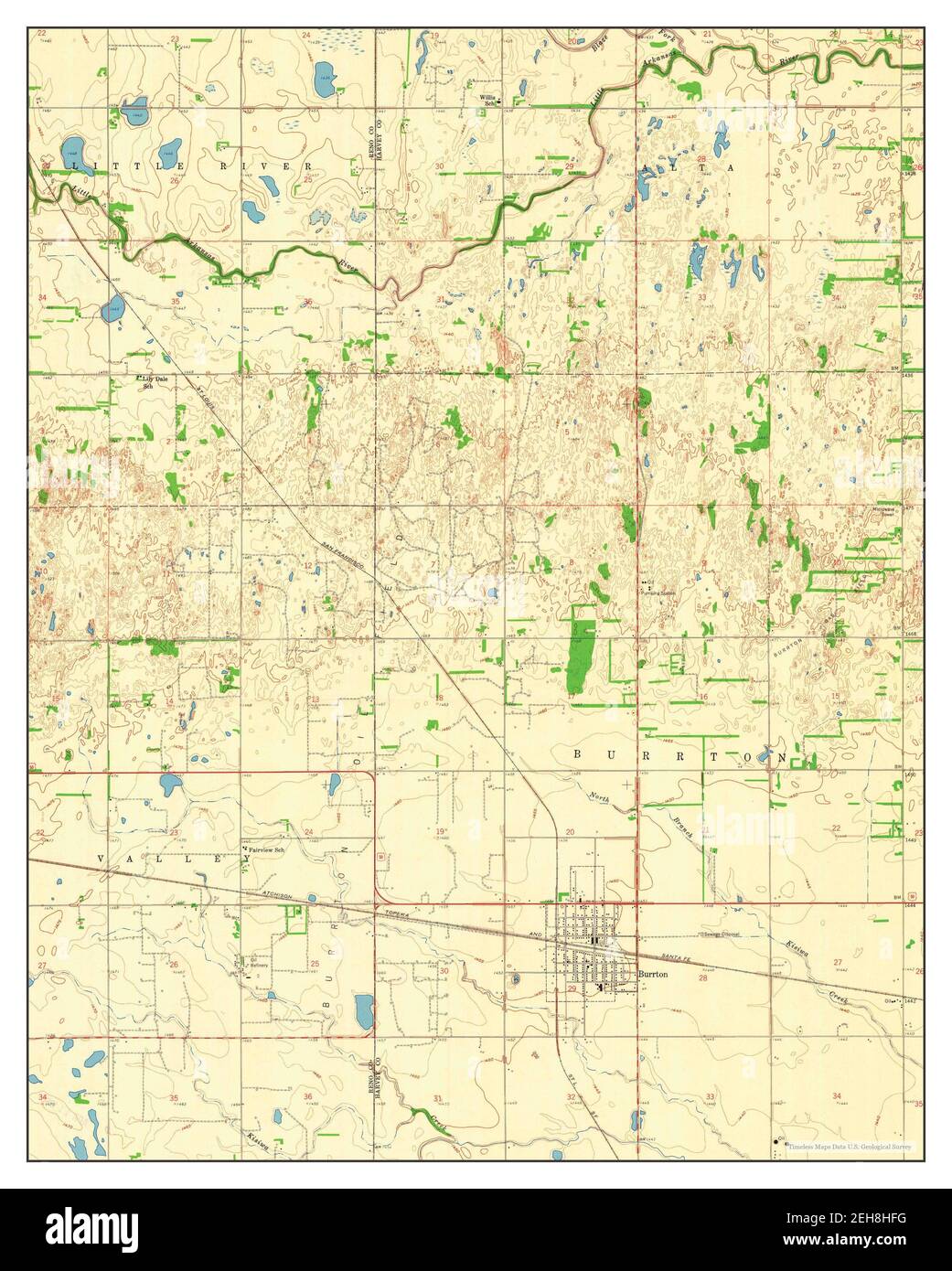 Burrton, Kansas, map 1959, 124000, United States of America by