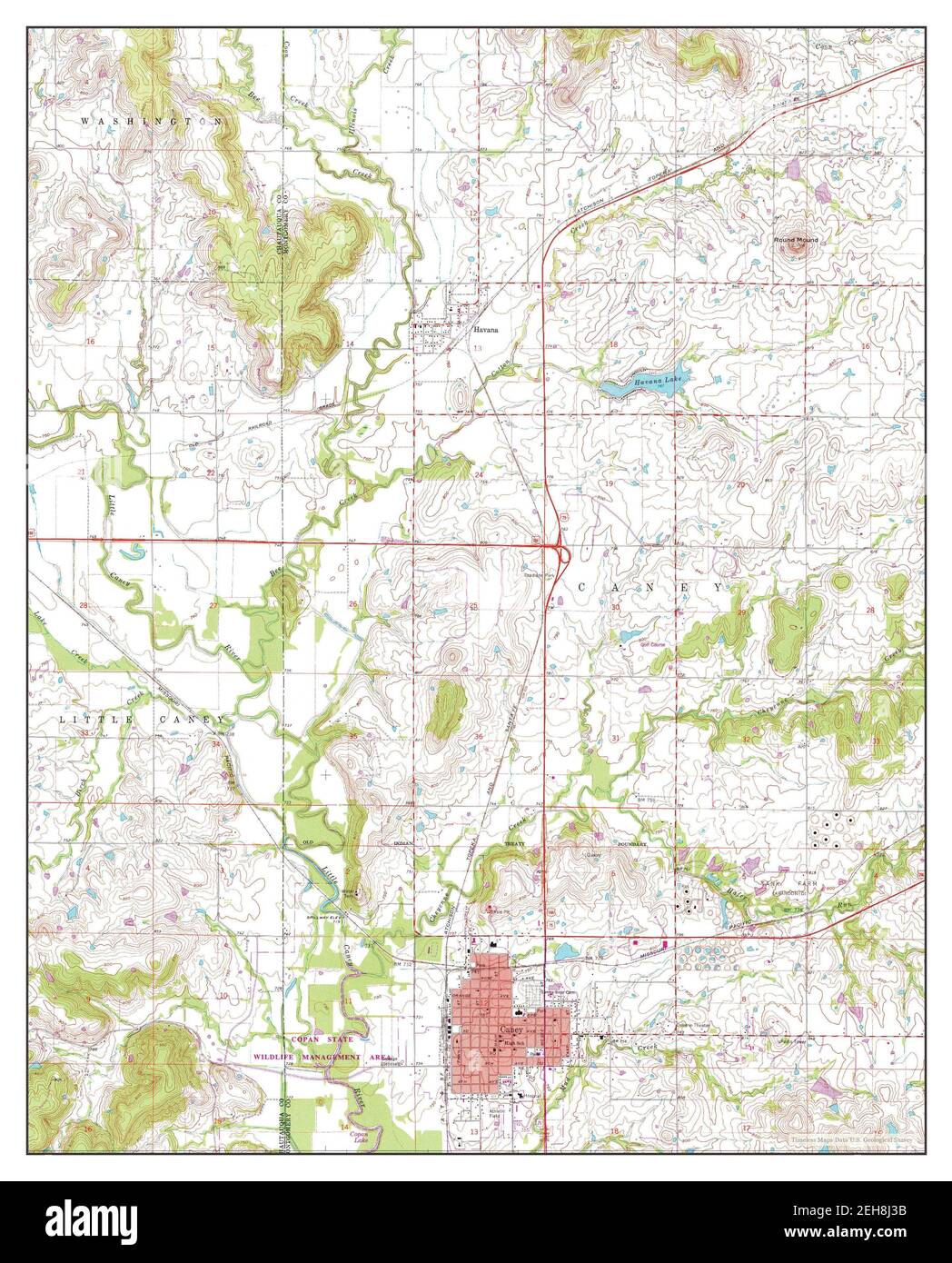 Map of caney hires stock photography and images Alamy