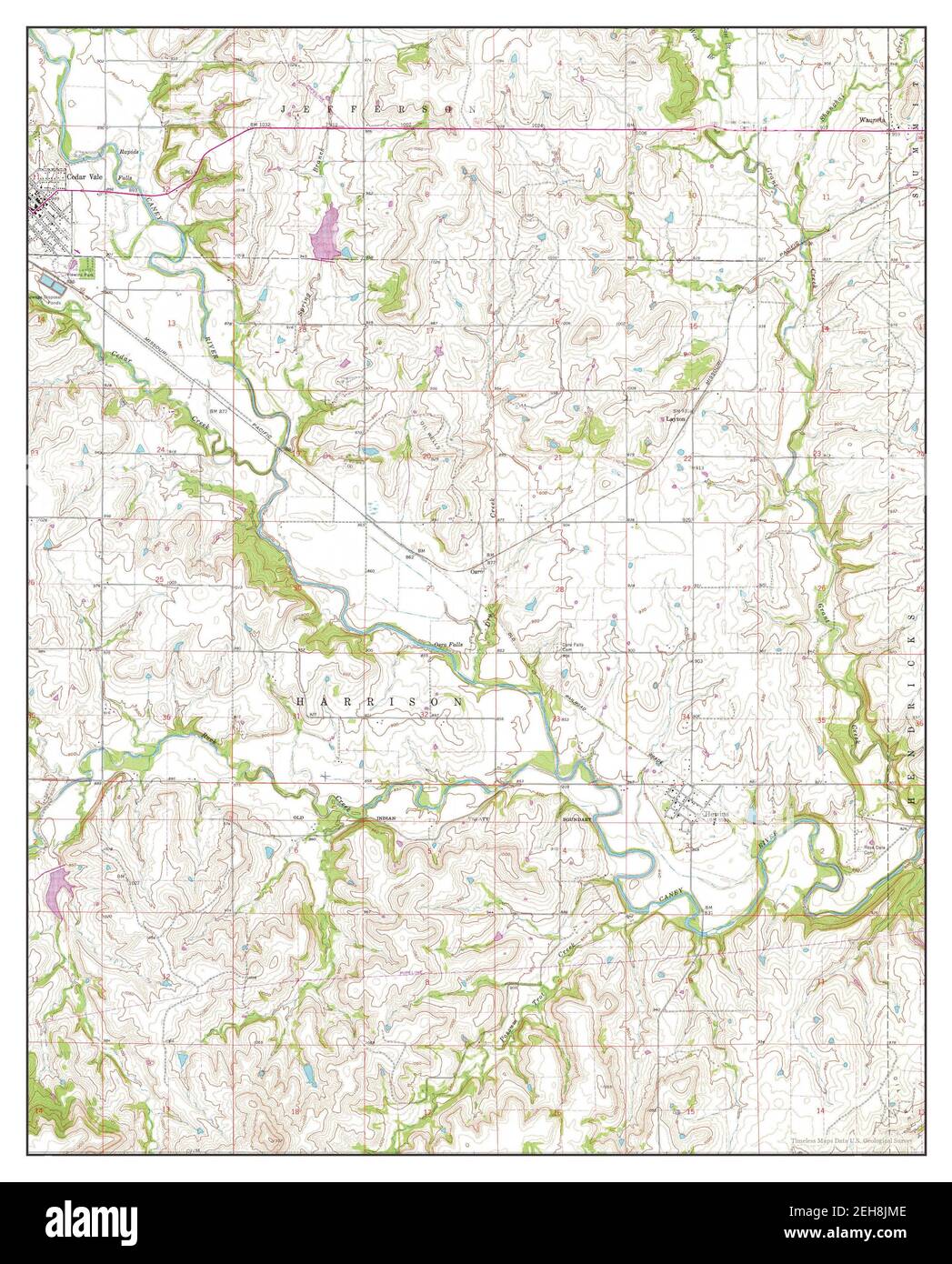 Cedar Vale East, Kansas, map 1962, 124000, United States of America by