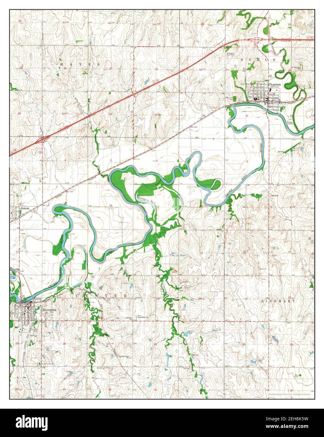 Map of chapman kansas Cut Out Stock Images & Pictures Alamy
