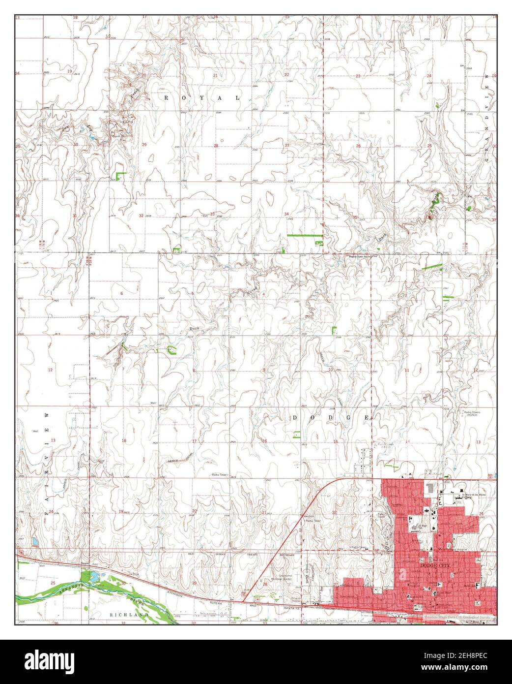 Dodge City Kansas Map Dodge City, Kansas, Map 1968, 1:24000, United States Of America By Timeless  Maps, Data U.s. Geological Survey Stock Photo - Alamy