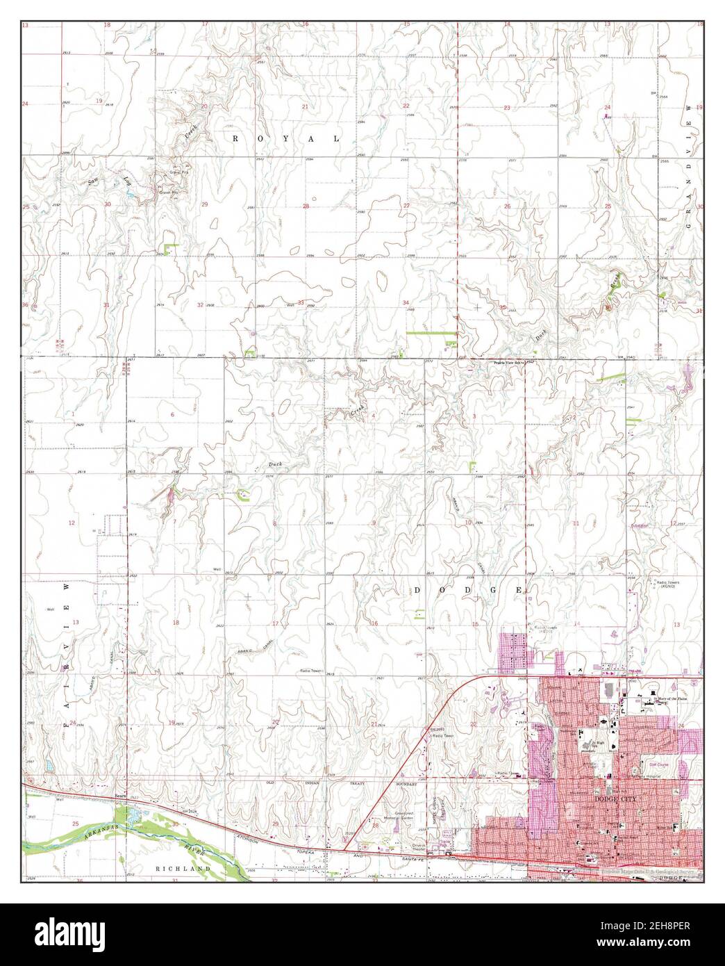 Dodge City, Kansas, map 1968, 124000, United States of America by