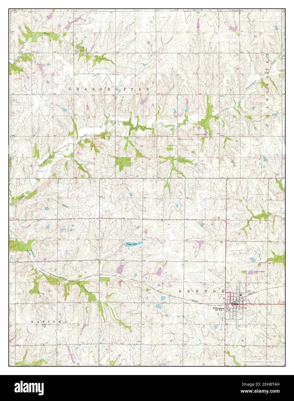 Effingham, Kansas, map 1961, 124000, United States of America by