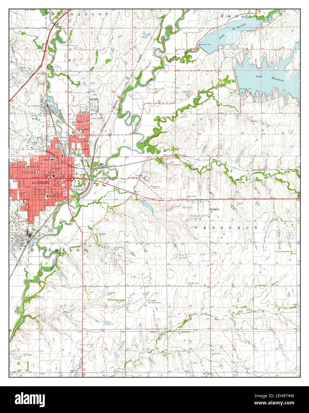 El Dorado, Kansas, map 1961, 1:24000, United States of America by
