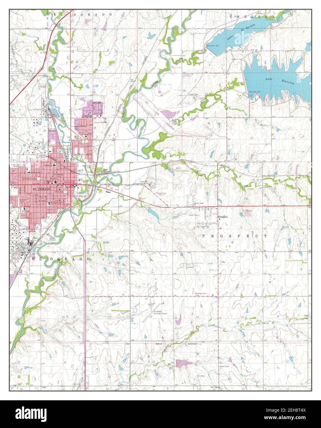 El Dorado Ks Map El Dorado Kansas Map Cut Out Stock Images & Pictures - Alamy