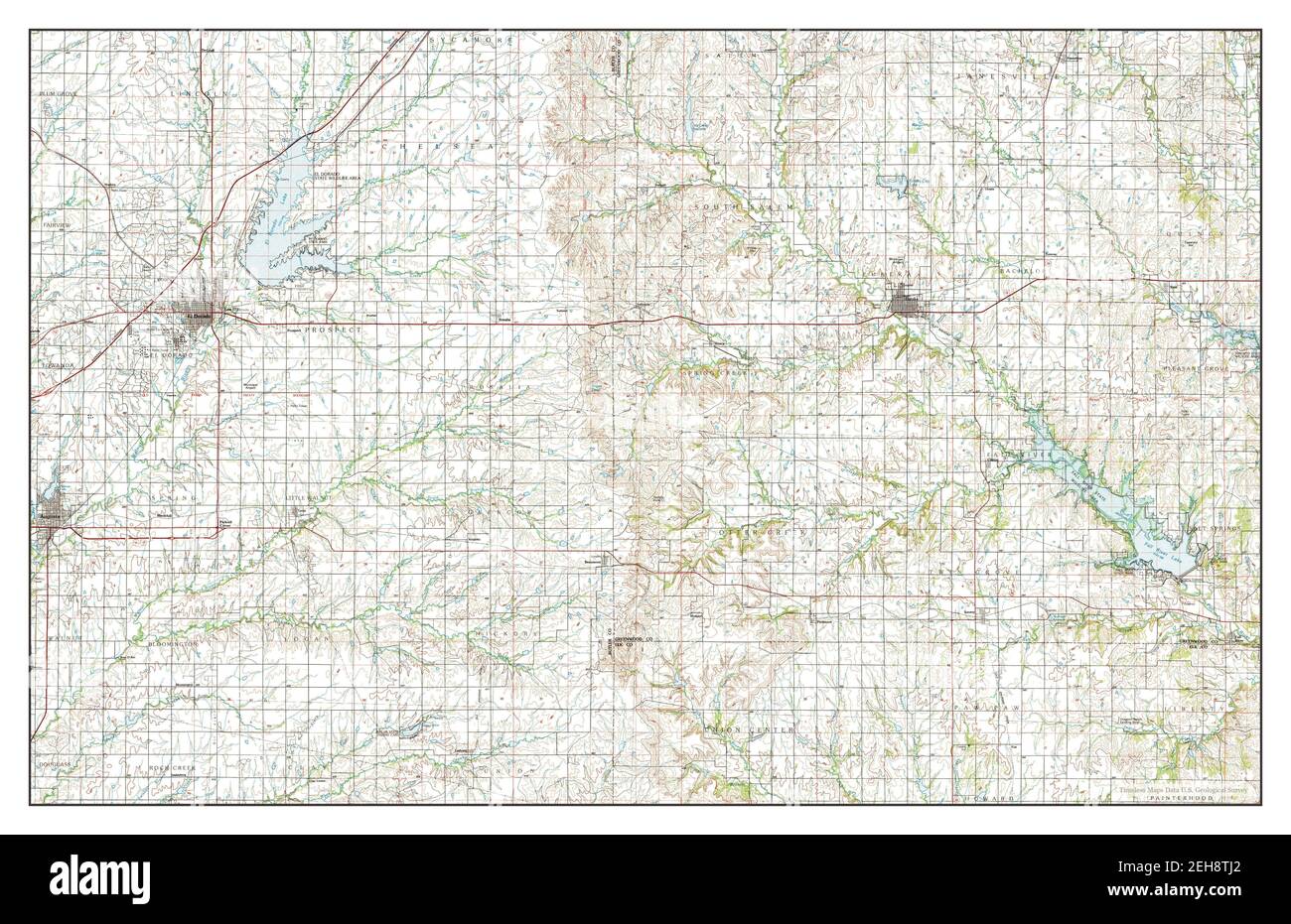 Map of el dorado kansas Cut Out Stock Images & Pictures - Alamy
