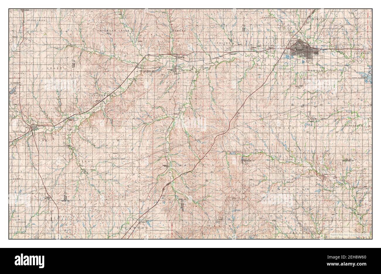 Emporia kansas map hires stock photography and images Alamy