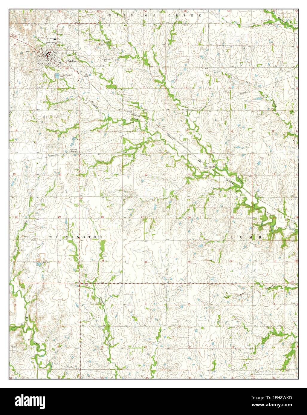 Eskridge, Kansas, map 1971, 124000, United States of America by