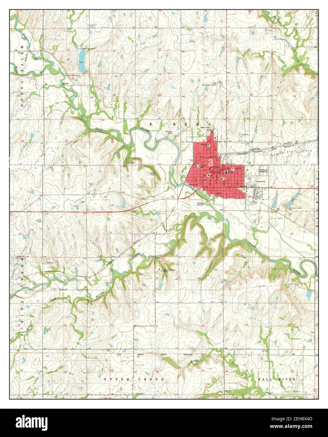 Map of eureka kansas Cut Out Stock Images & Pictures Alamy