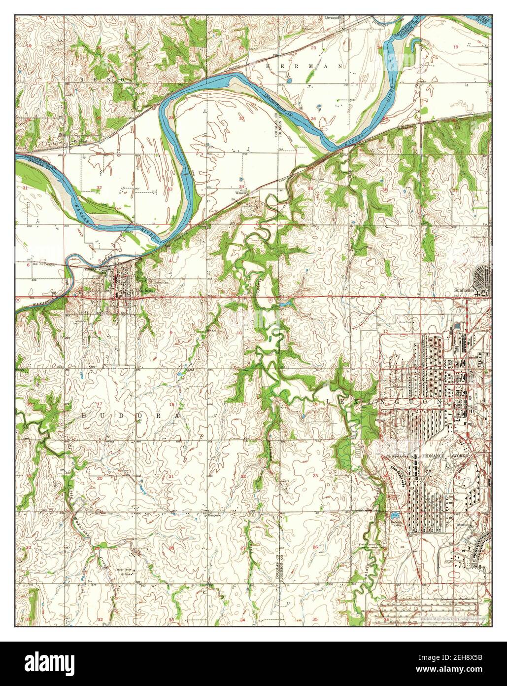 Map of eudora Cut Out Stock Images & Pictures Alamy