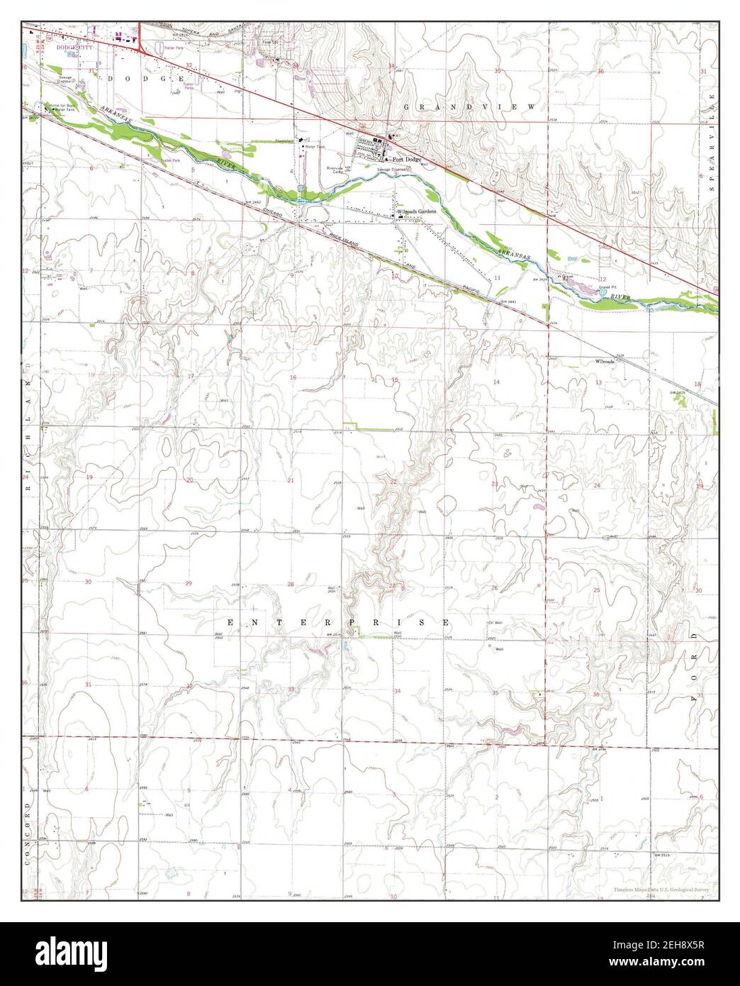 Fort Dodge, Kansas, map 1969, 124000, United States of America by