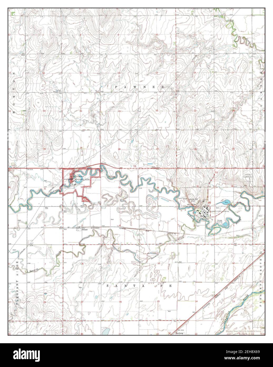 Fort Larned, Kansas, map 1970, 124000, United States of America by