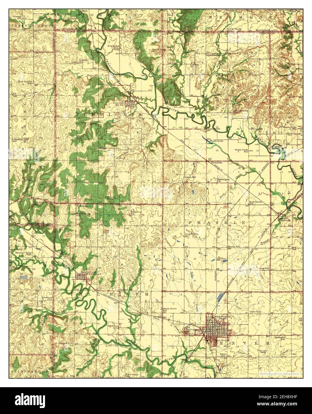 Map of fredonia kansas hires stock photography and images Alamy