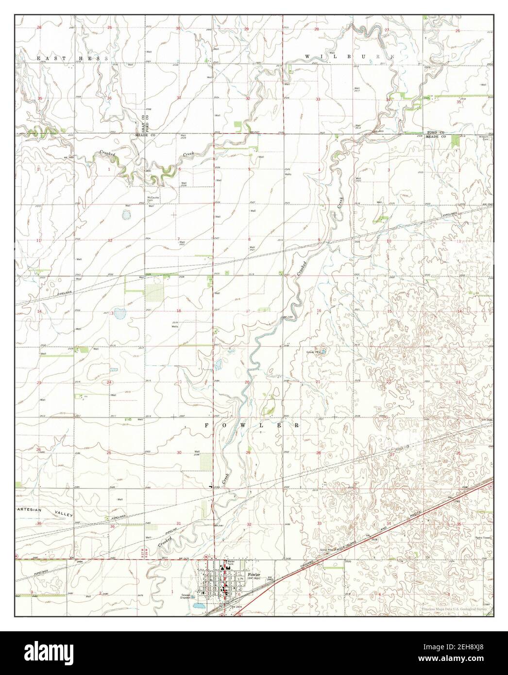 Map of fowler kansas Cut Out Stock Images & Pictures Alamy