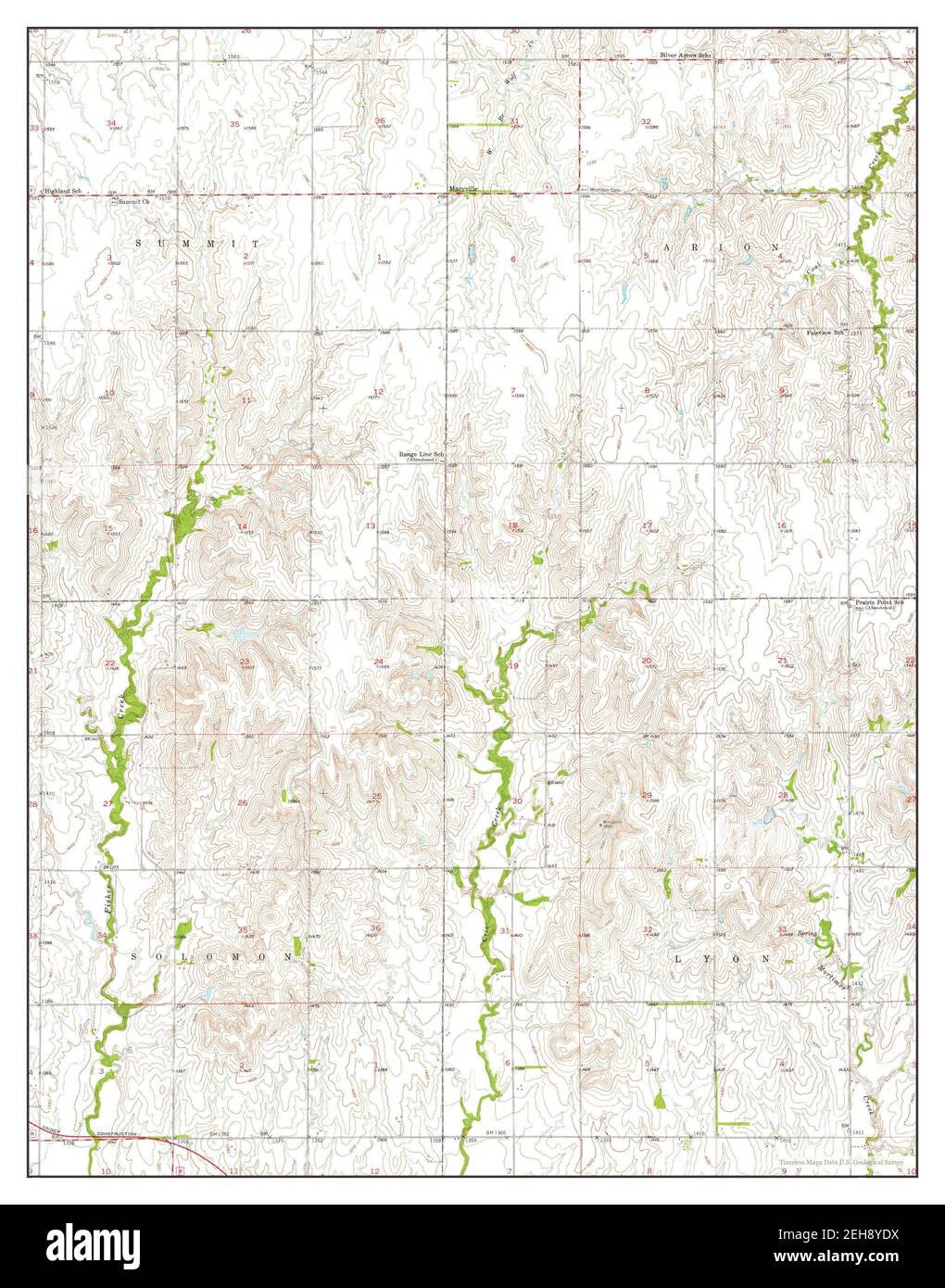 Glasco NE, Kansas, map 1953, 124000, United States of America by