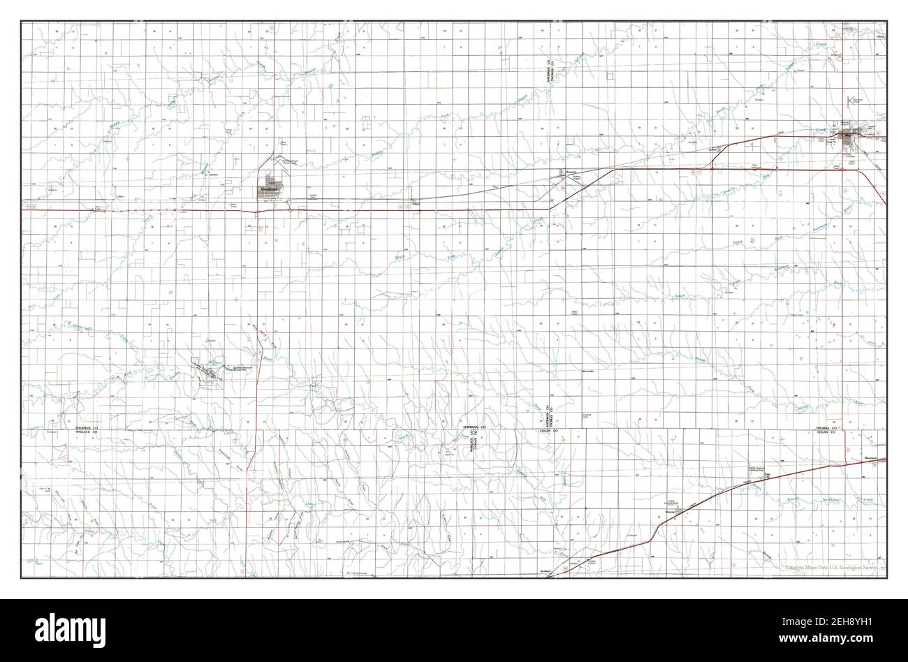 Goodland, Kansas, map 1985, 1100000, United States of America by