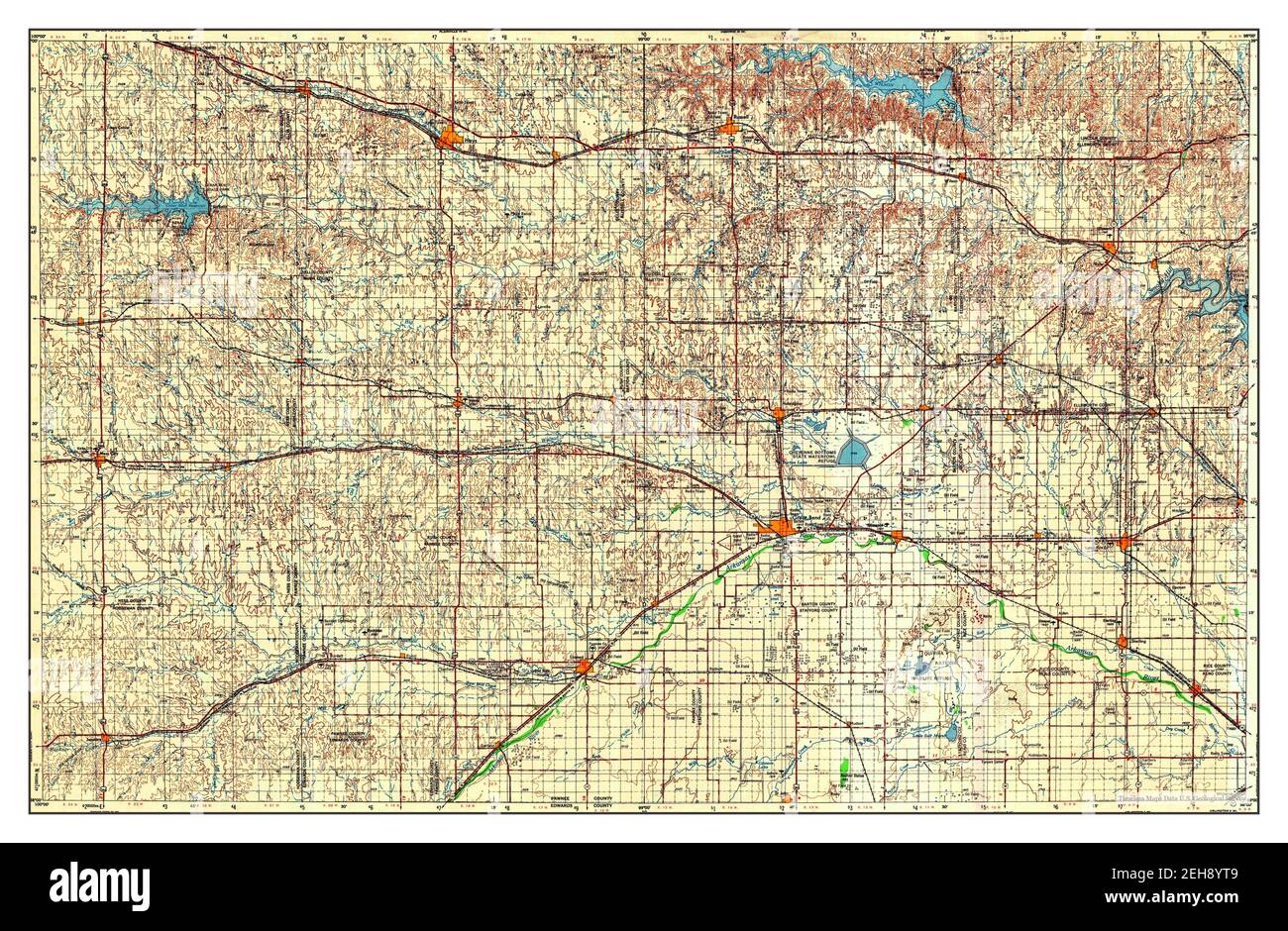 Great bend kansas map Cut Out Stock Images & Pictures Alamy