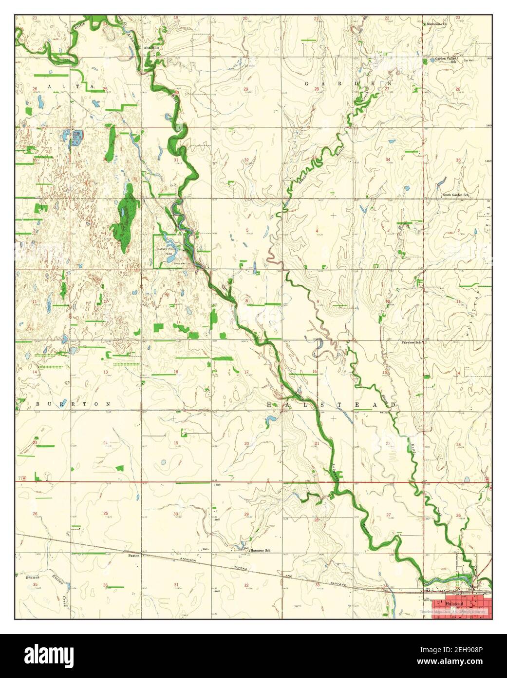 Halstead, Kansas, map 1959, 124000, United States of America by