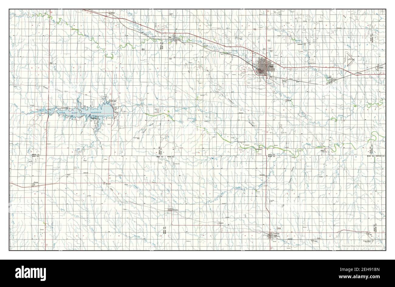 Hays, Kansas, map 1985, 1100000, United States of America by Timeless