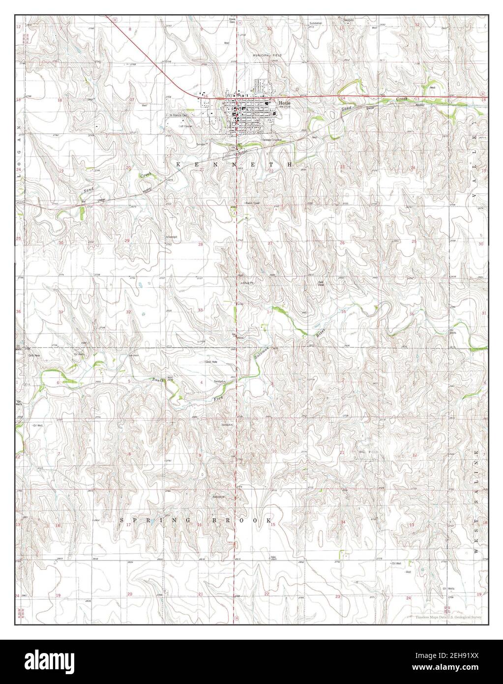 Map of hoxie kansas hires stock photography and images Alamy