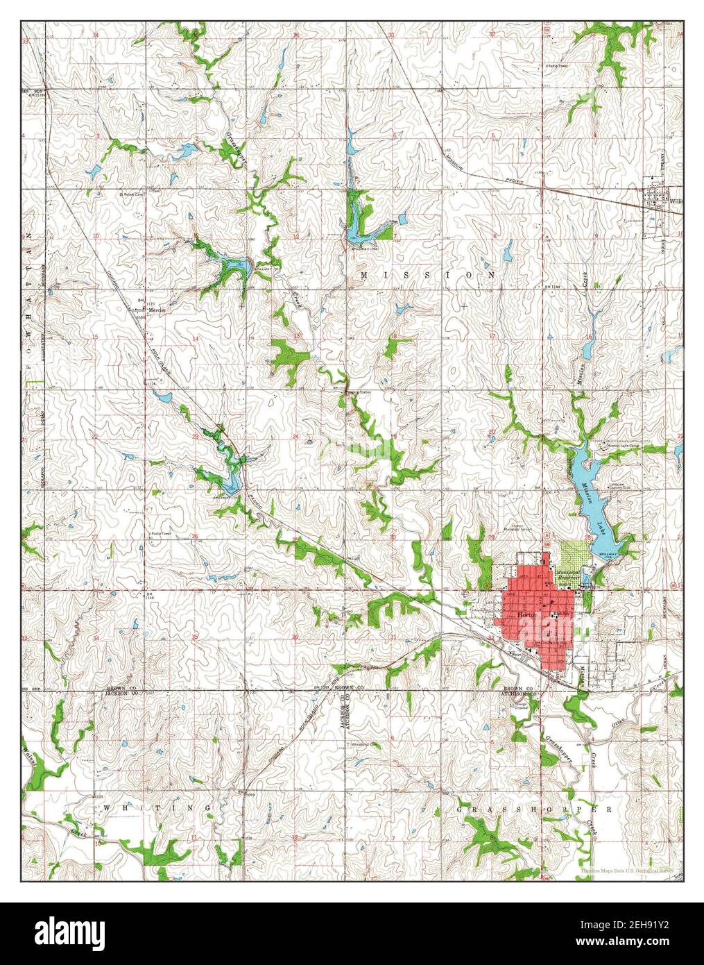 Map of horton kansas Cut Out Stock Images & Pictures Alamy