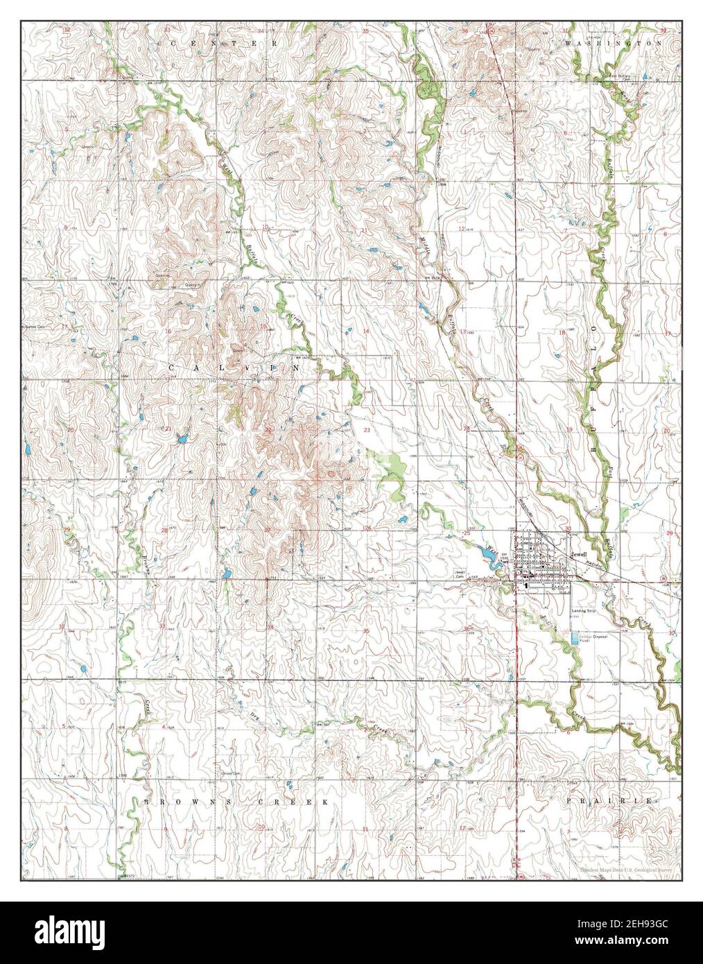 Jewell, Kansas, map 1969, 124000, United States of America by Timeless