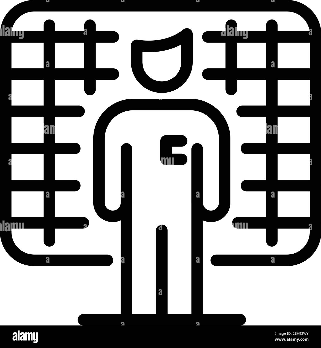 Vr interaction icon. Outline vr interaction vector icon for web design isolated on white background Stock Vector