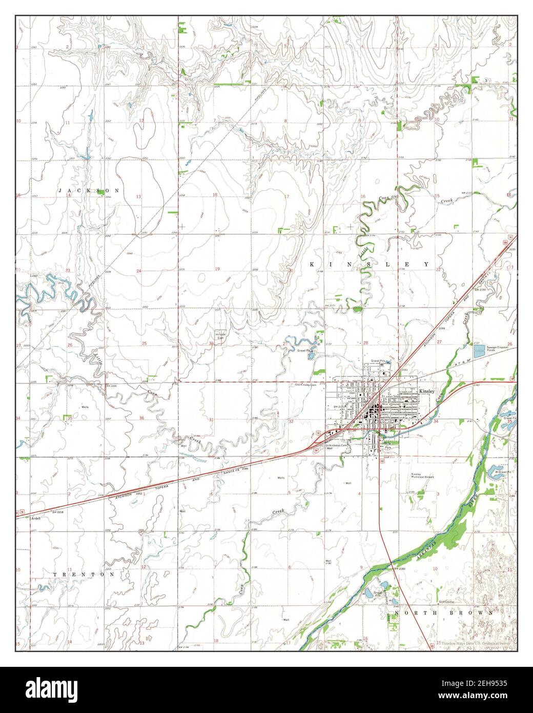 Kinsley, Kansas, map 1972, 124000, United States of America by
