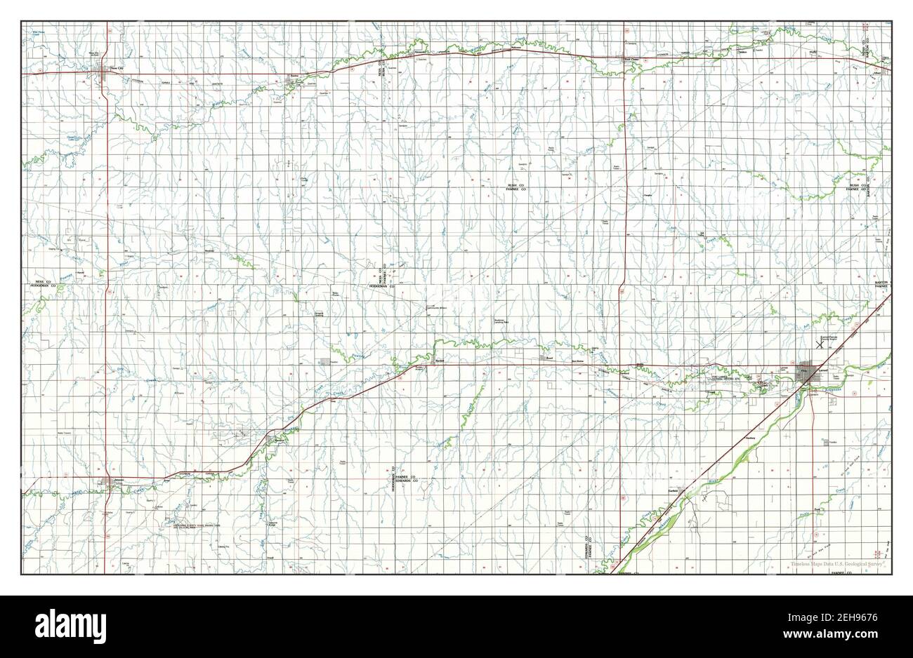 Larned, Kansas, map 1985, 1100000, United States of America by