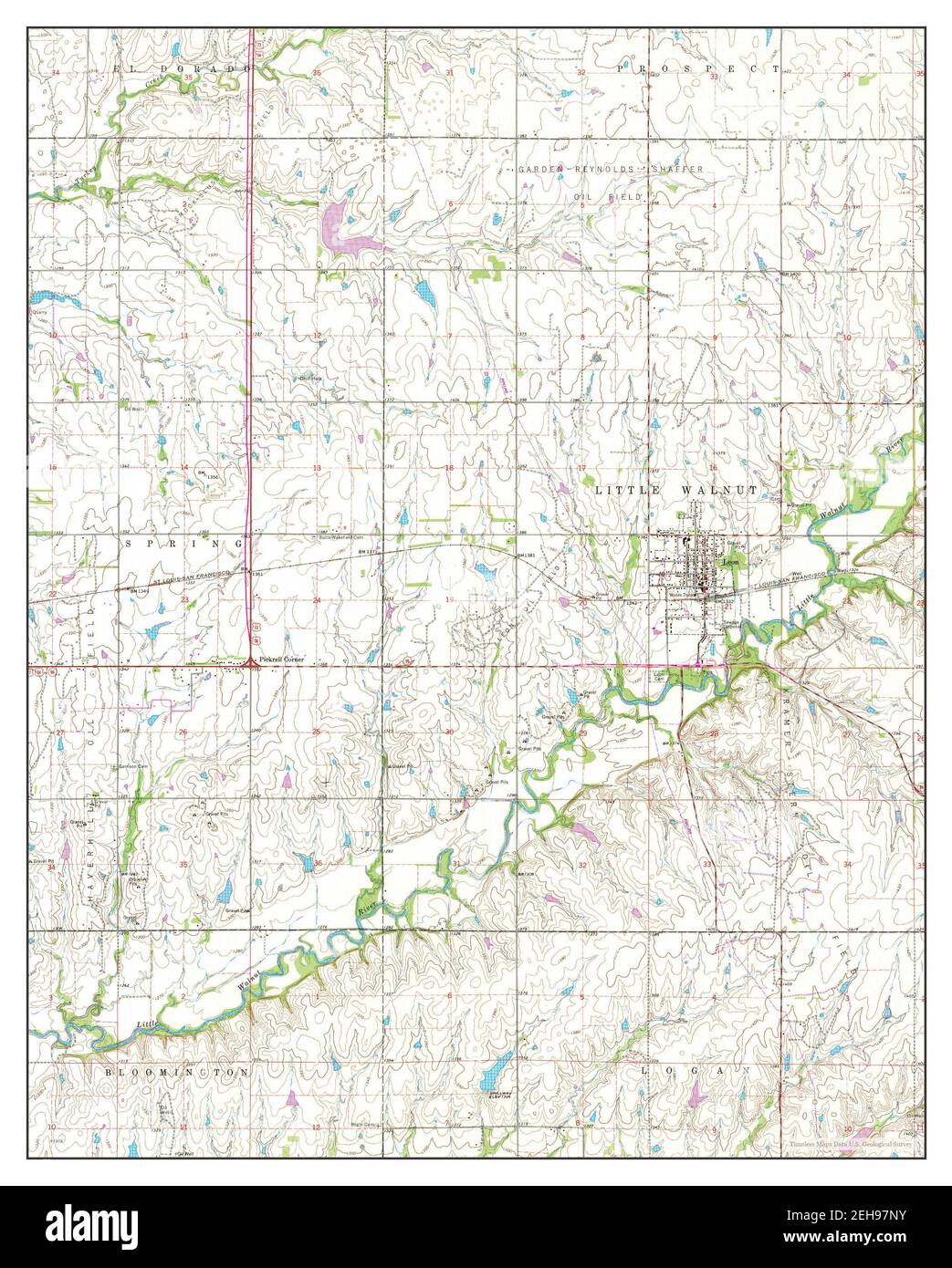 Leon, Kansas, map 1963, 124000, United States of America by Timeless