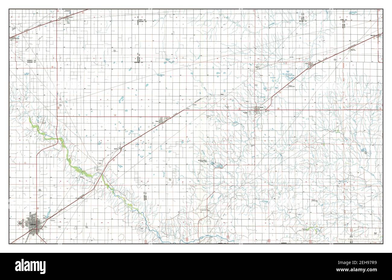 Liberal, Kansas, map 1985, 1100000, United States of America by