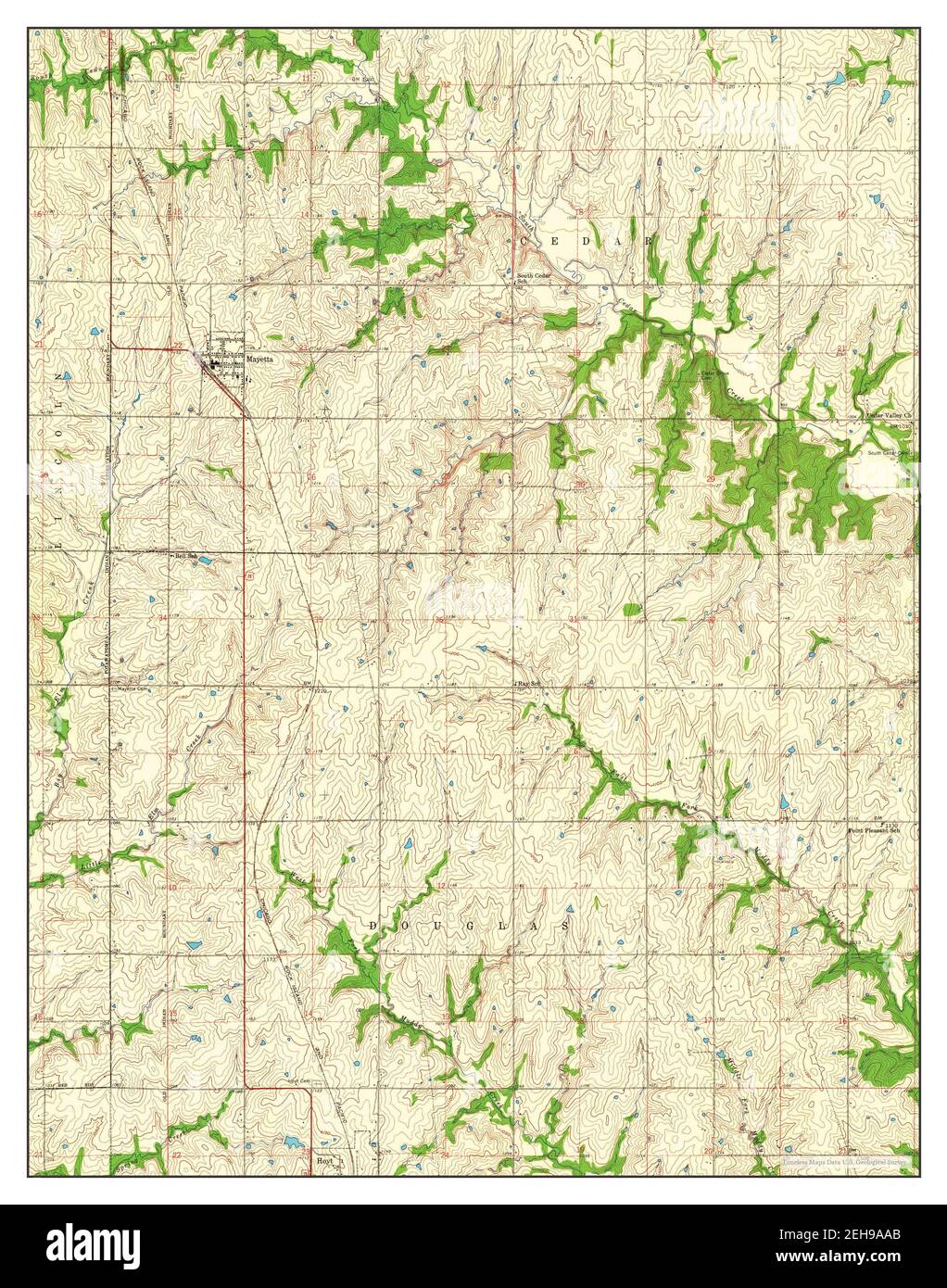 Mayetta, Kansas, map 1960, 124000, United States of America by Timeless Maps, data U.S