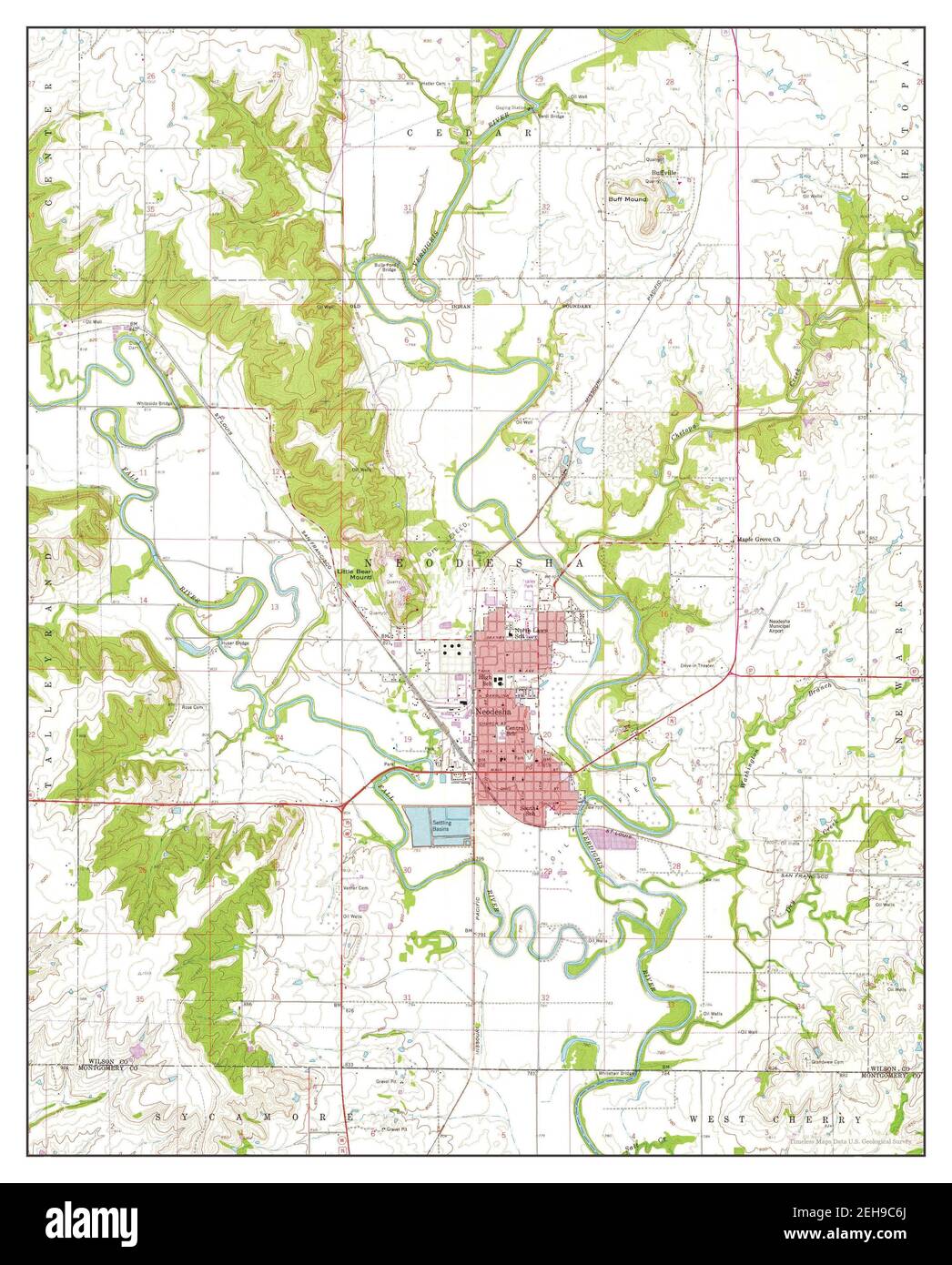 Neodesha kansas map hires stock photography and images Alamy