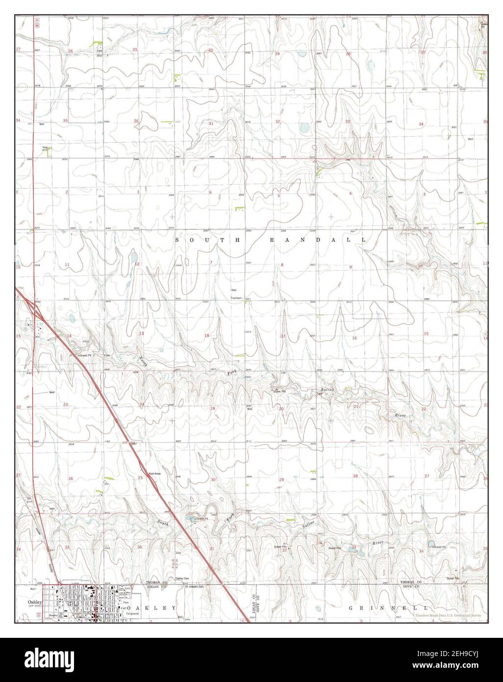 Oakley kansas map Cut Out Stock Images & Pictures Alamy