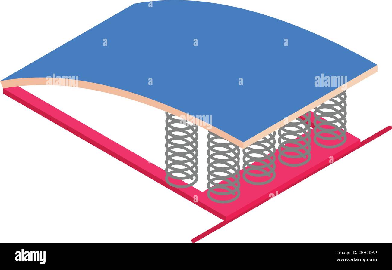 Gymnastics spring board icon. Isometric of gymnastics spring board ...