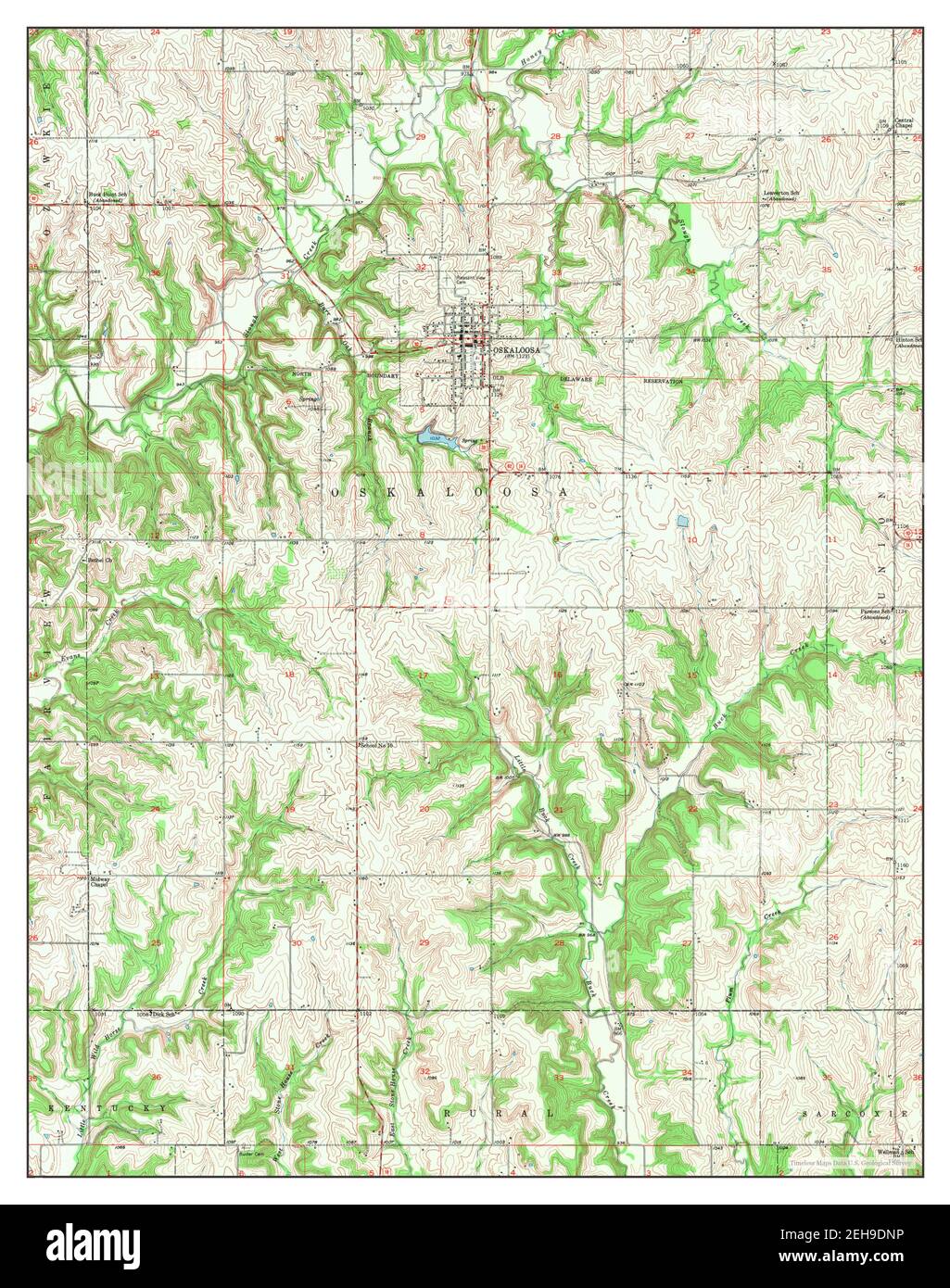 Oskaloosa, Kansas, map 1951, 124000, United States of America by