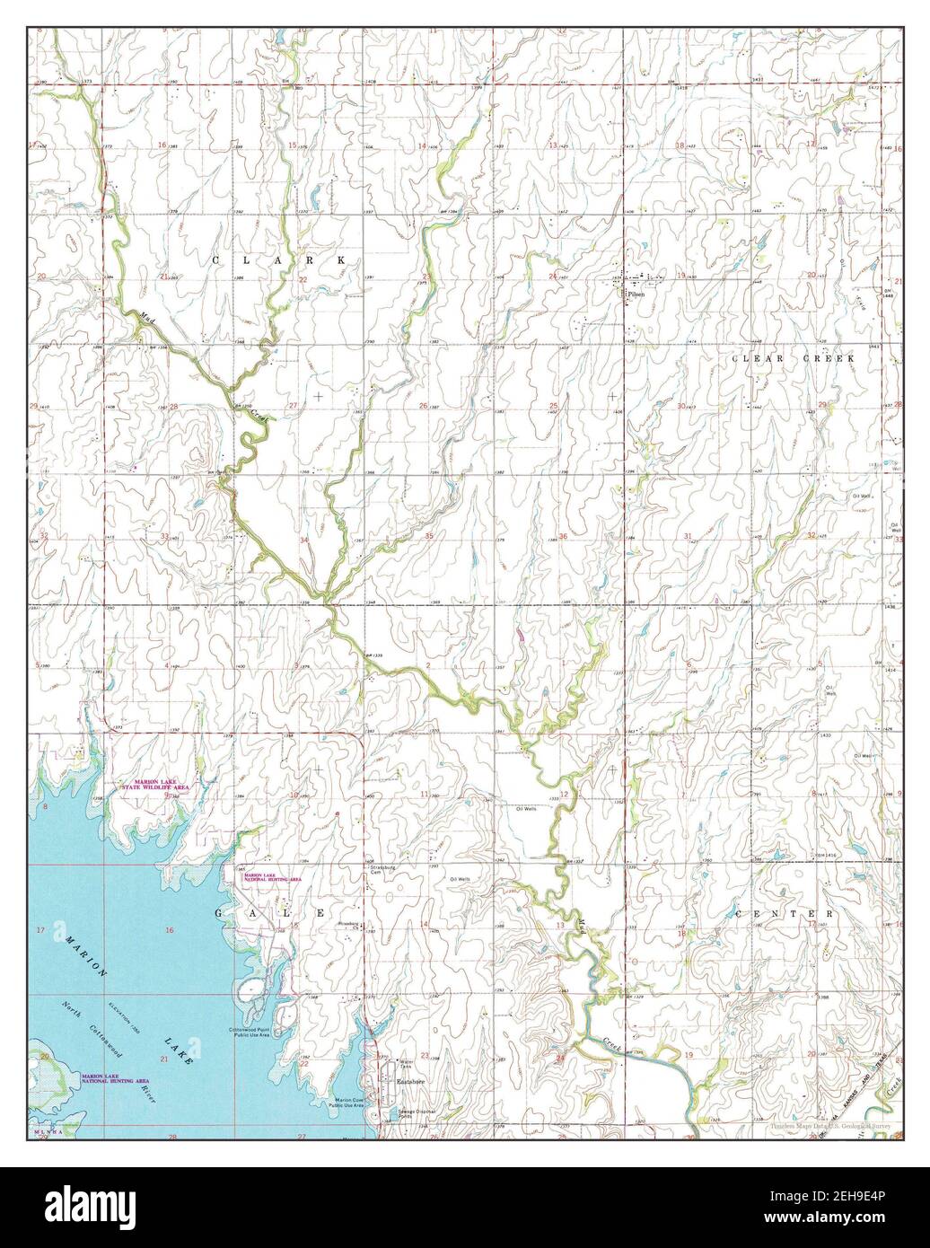 Pilsen, Kansas, map 1971, 124000, United States of America by Timeless