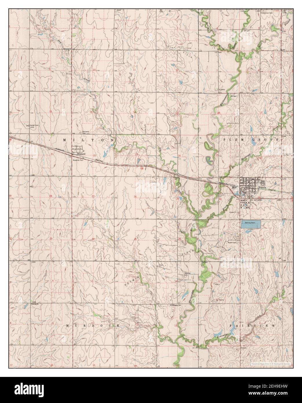 Potwin, Kansas, map 1961, 124000, United States of America by Timeless